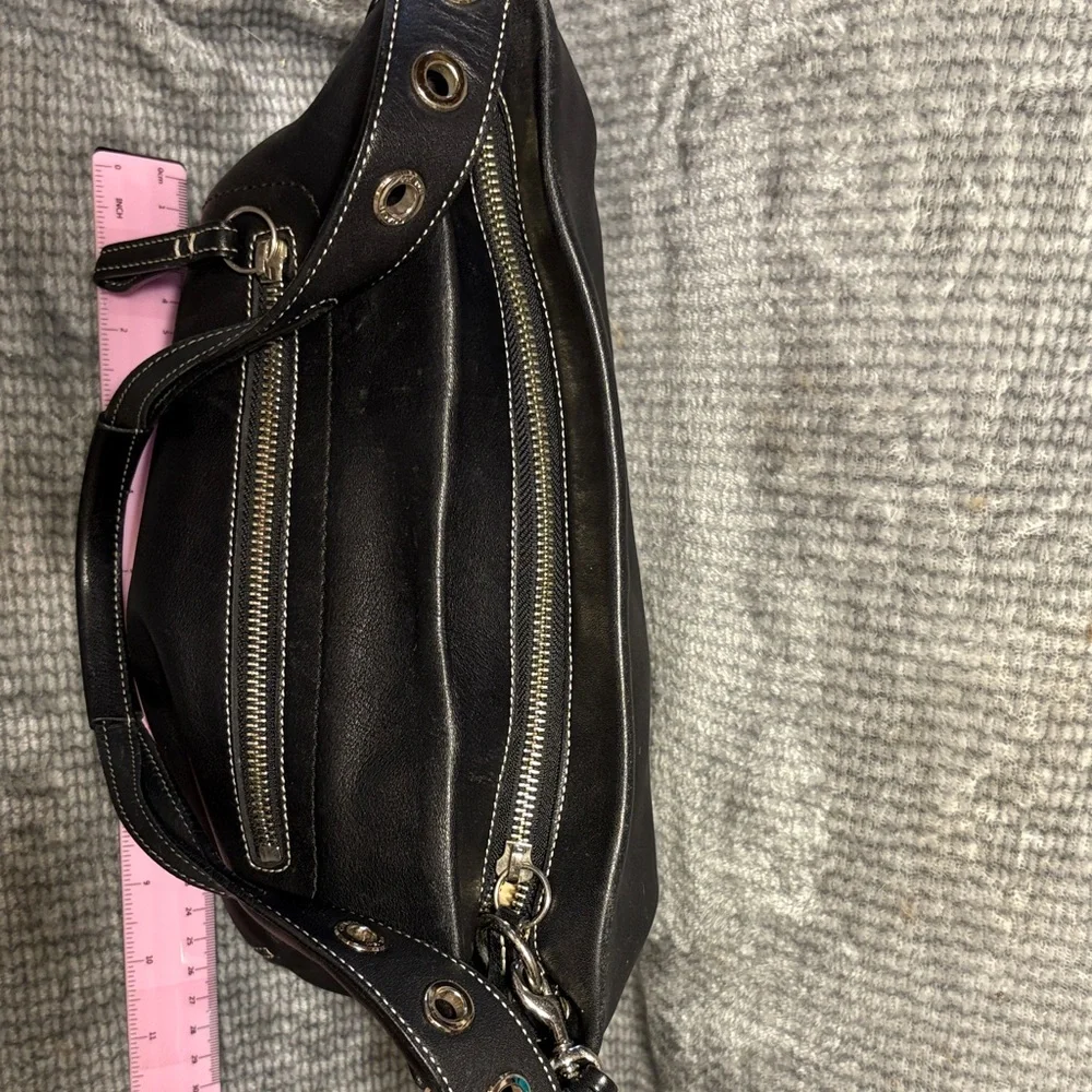 Coach Black Leather Shoulder Bag